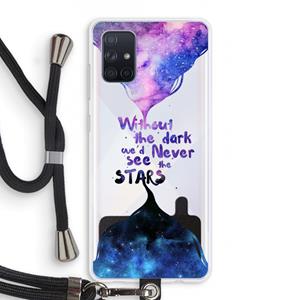 CaseCompany Stars quote: Samsung Galaxy A71 Transparant Hoesje met koord