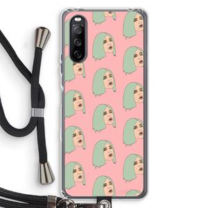 CaseCompany King Kylie: Sony Sony Xperia 10 III Transparant Hoesje met koord