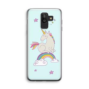 CaseCompany Regenboog eenhoorn: Samsung Galaxy J8 (2018) Transparant Hoesje