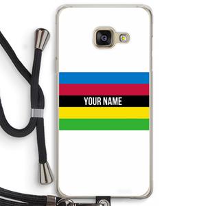 CaseCompany WK Wielrennen: Samsung Galaxy A3 (2016) Transparant Hoesje met koord