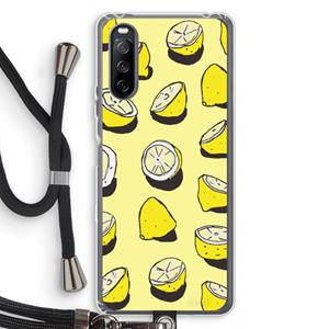 CaseCompany When Life Gives You Lemons...: Sony Sony Xperia 10 III Transparant Hoesje met koord