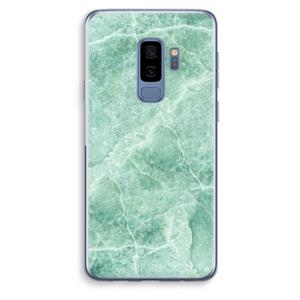 CaseCompany Groen marmer: Samsung Galaxy S9 Plus Transparant Hoesje