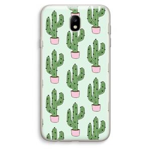 CaseCompany Cactus Lover: Samsung Galaxy J7 (2017) Transparant Hoesje