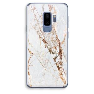 CaseCompany Goud marmer: Samsung Galaxy S9 Plus Transparant Hoesje