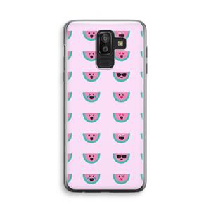 CaseCompany Smiley watermeloenprint: Samsung Galaxy J8 (2018) Transparant Hoesje