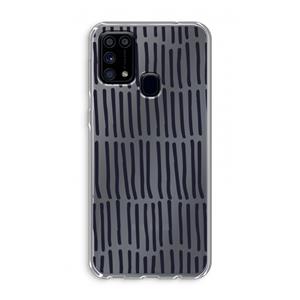 CaseCompany Moroccan stripes: Samsung Galaxy M31 Transparant Hoesje