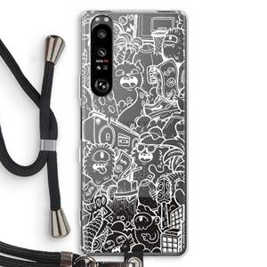 CaseCompany Vexx City #2: Sony Xperia 1 III Transparant Hoesje met koord