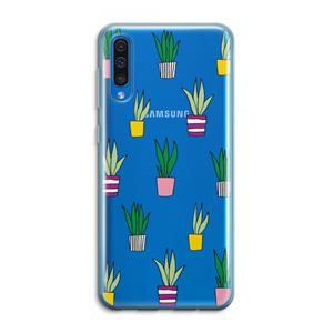 CaseCompany Sanseveria: Samsung Galaxy A50 Transparant Hoesje