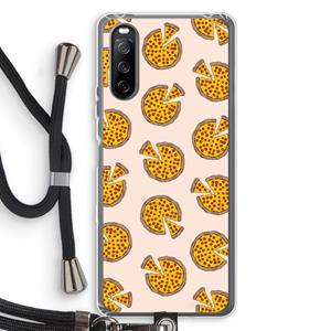 CaseCompany You Had Me At Pizza: Sony Sony Xperia 10 III Transparant Hoesje met koord