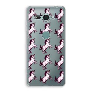 CaseCompany Musketon Unicorn: Sony Xperia XZ2 Compact Transparant Hoesje