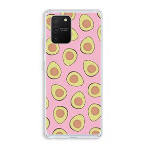 CaseCompany Dancing avocados: Samsung Galaxy S10 Lite Transparant Hoesje