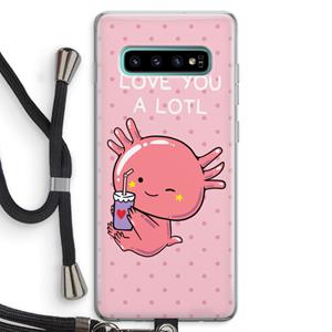 CaseCompany Love You A Lotl: Samsung Galaxy S10 Plus Transparant Hoesje met koord