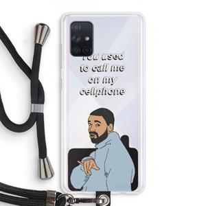 CaseCompany Hotline bling: Samsung Galaxy A71 Transparant Hoesje met koord