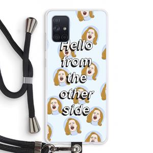 CaseCompany Hello: Samsung Galaxy A71 Transparant Hoesje met koord