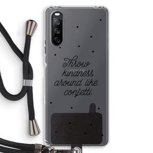 CaseCompany Confetti: Sony Sony Xperia 10 III Transparant Hoesje met koord