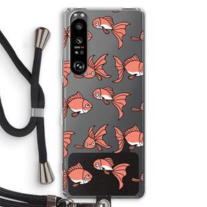 CaseCompany Blub: Sony Xperia 1 III Transparant Hoesje met koord