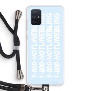 CaseCompany Hotline bling blue: Samsung Galaxy A71 Transparant Hoesje met koord