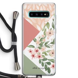 CaseCompany Sweet heaven geometrics: Samsung Galaxy S10 Plus Transparant Hoesje met koord