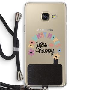 CaseCompany Happy days: Samsung Galaxy A3 (2016) Transparant Hoesje met koord