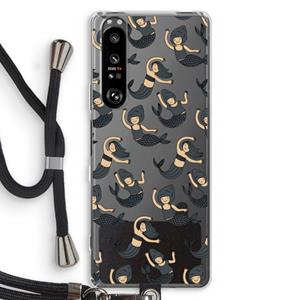 CaseCompany Zeemeermin: Sony Xperia 1 III Transparant Hoesje met koord