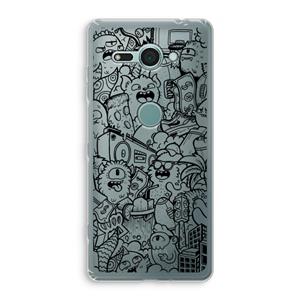 CaseCompany Vexx Black City : Sony Xperia XZ2 Compact Transparant Hoesje