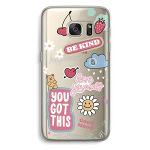 CaseCompany Positivity: Samsung Galaxy S7 Transparant Hoesje
