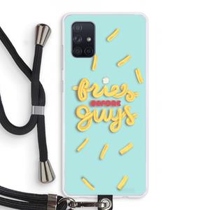 CaseCompany Always fries: Samsung Galaxy A71 Transparant Hoesje met koord