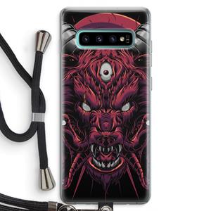 CaseCompany Hell Hound and Serpents: Samsung Galaxy S10 Plus Transparant Hoesje met koord