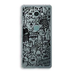 CaseCompany Vexx Black Mixtape: Sony Xperia XZ2 Compact Transparant Hoesje
