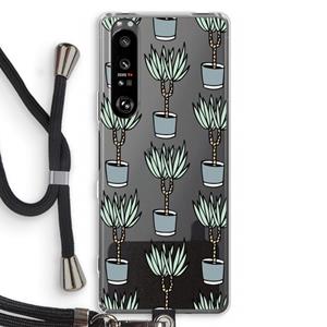 CaseCompany Boompje: Sony Xperia 1 III Transparant Hoesje met koord