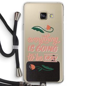 CaseCompany Optimistic flower girl: Samsung Galaxy A3 (2016) Transparant Hoesje met koord