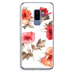 CaseCompany Roosjes: Samsung Galaxy S9 Plus Transparant Hoesje