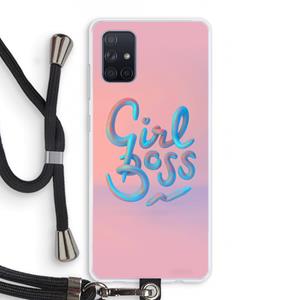 CaseCompany Girl boss: Samsung Galaxy A71 Transparant Hoesje met koord