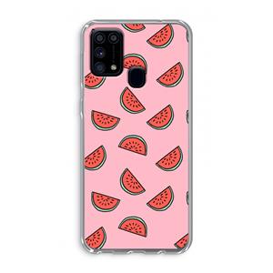 CaseCompany Watermeloen: Samsung Galaxy M31 Transparant Hoesje