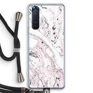 CaseCompany Mengelmoes: Sony Xperia 5 II Transparant Hoesje met koord