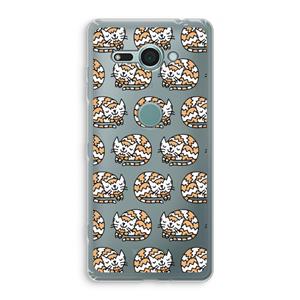 CaseCompany Slapende poes: Sony Xperia XZ2 Compact Transparant Hoesje