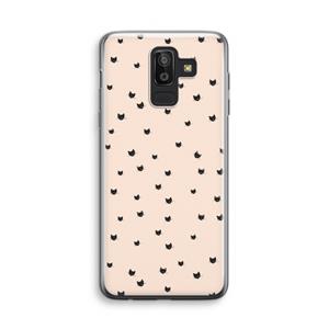 CaseCompany Kleine kattenkopjes: Samsung Galaxy J8 (2018) Transparant Hoesje