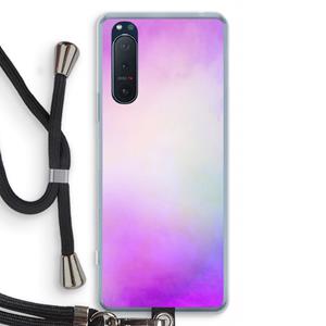 CaseCompany Clouds pastel: Sony Xperia 5 II Transparant Hoesje met koord