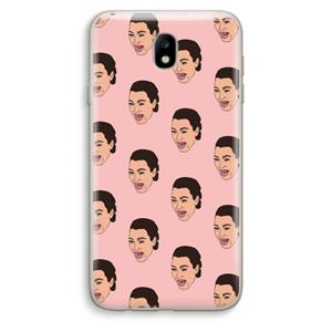 CaseCompany Ugly Cry Call: Samsung Galaxy J7 (2017) Transparant Hoesje