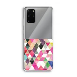 CaseCompany Gekleurde driehoekjes: Samsung Galaxy S20 Plus Transparant Hoesje