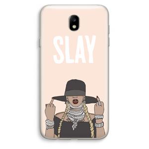 CaseCompany Slay All Day: Samsung Galaxy J7 (2017) Transparant Hoesje