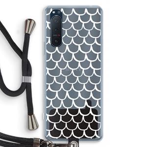 CaseCompany Dakpannetjes: Sony Xperia 5 II Transparant Hoesje met koord