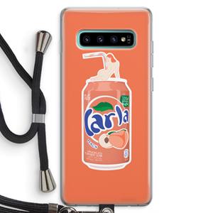 CaseCompany S(peach)less: Samsung Galaxy S10 Plus Transparant Hoesje met koord