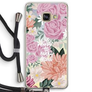 CaseCompany Kindness matters: Samsung Galaxy A3 (2016) Transparant Hoesje met koord