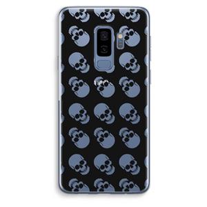 CaseCompany Musketon Skulls: Samsung Galaxy S9 Plus Transparant Hoesje