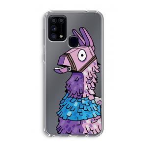CaseCompany Lama: Samsung Galaxy M31 Transparant Hoesje