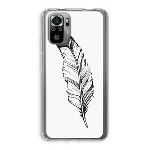CaseCompany Pluim: Xiaomi Redmi Note 10S Transparant Hoesje
