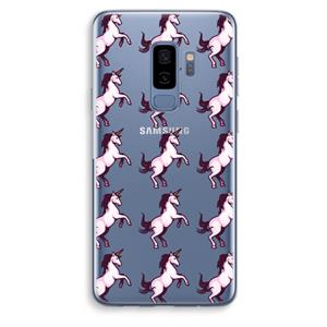 CaseCompany Musketon Unicorn: Samsung Galaxy S9 Plus Transparant Hoesje