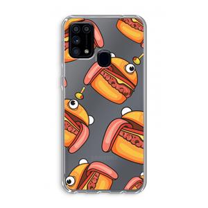 CaseCompany Hamburger: Samsung Galaxy M31 Transparant Hoesje