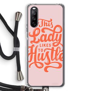 CaseCompany Hustle Lady: Sony Sony Xperia 10 III Transparant Hoesje met koord